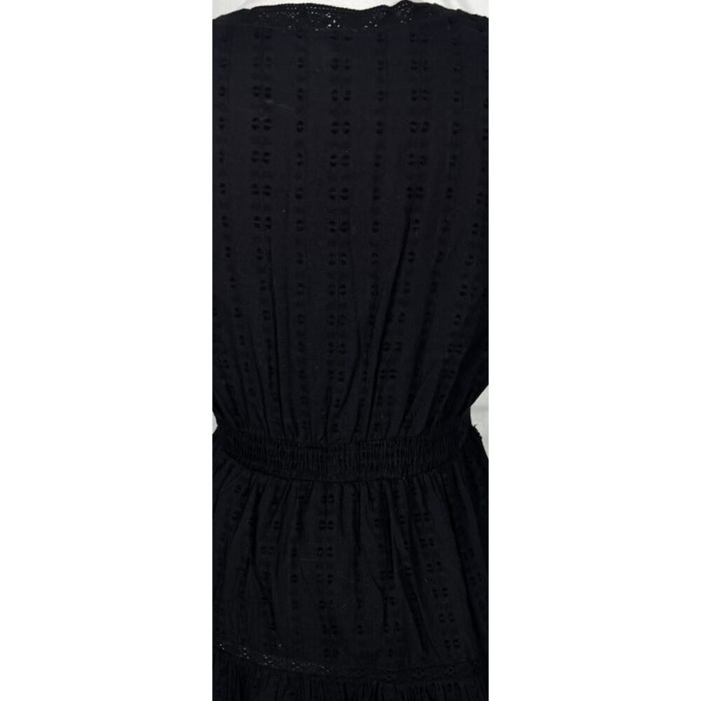 Grace + Karma Medium Black Eyelet Dress V Neck Short Sleeve NEW NWT - Picture 9 of 12